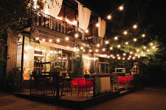 Warm vintage restaurant interior