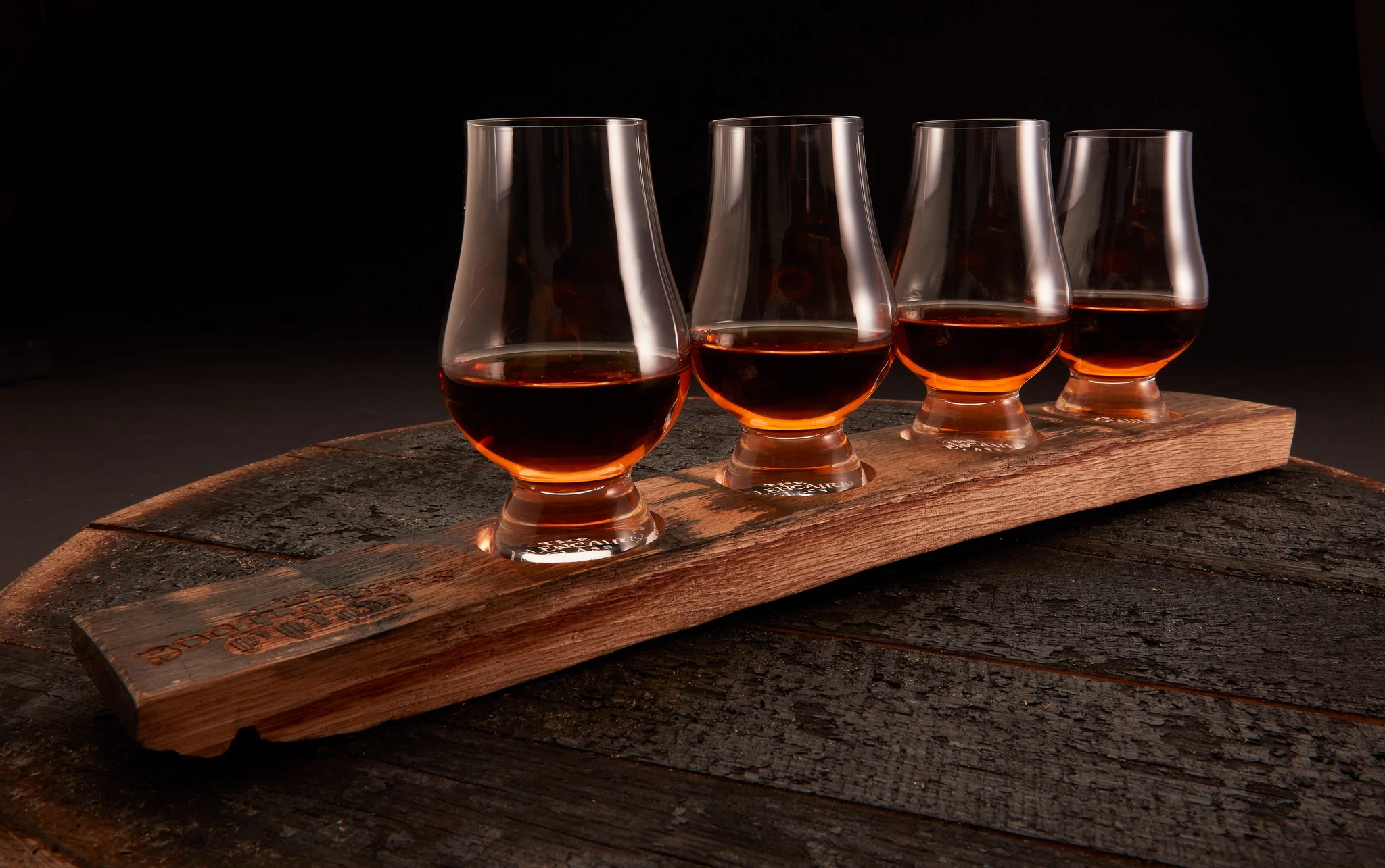 Bourbon selection behind the bar