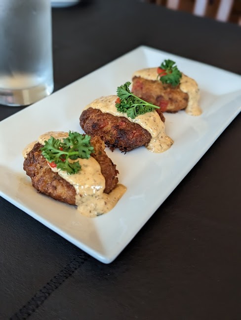 Plated steak bites at Oaklawn